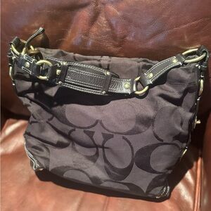 Coach Black Signature Shoulder Bag